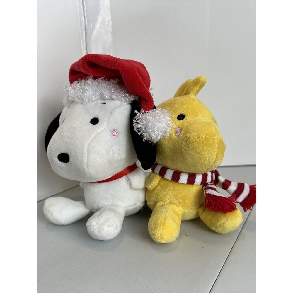 Snoopy Peanuts Hallmark Plush Better Together Woodstock Set 2 Magnetic Christmas